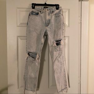 Abercrombie Acid Wash Mom Jeans